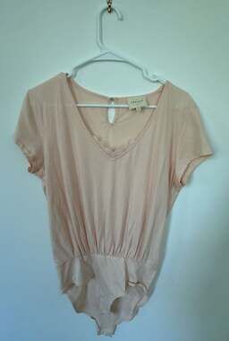 Sézane Blush Pink Short Sleeve Bodysuit